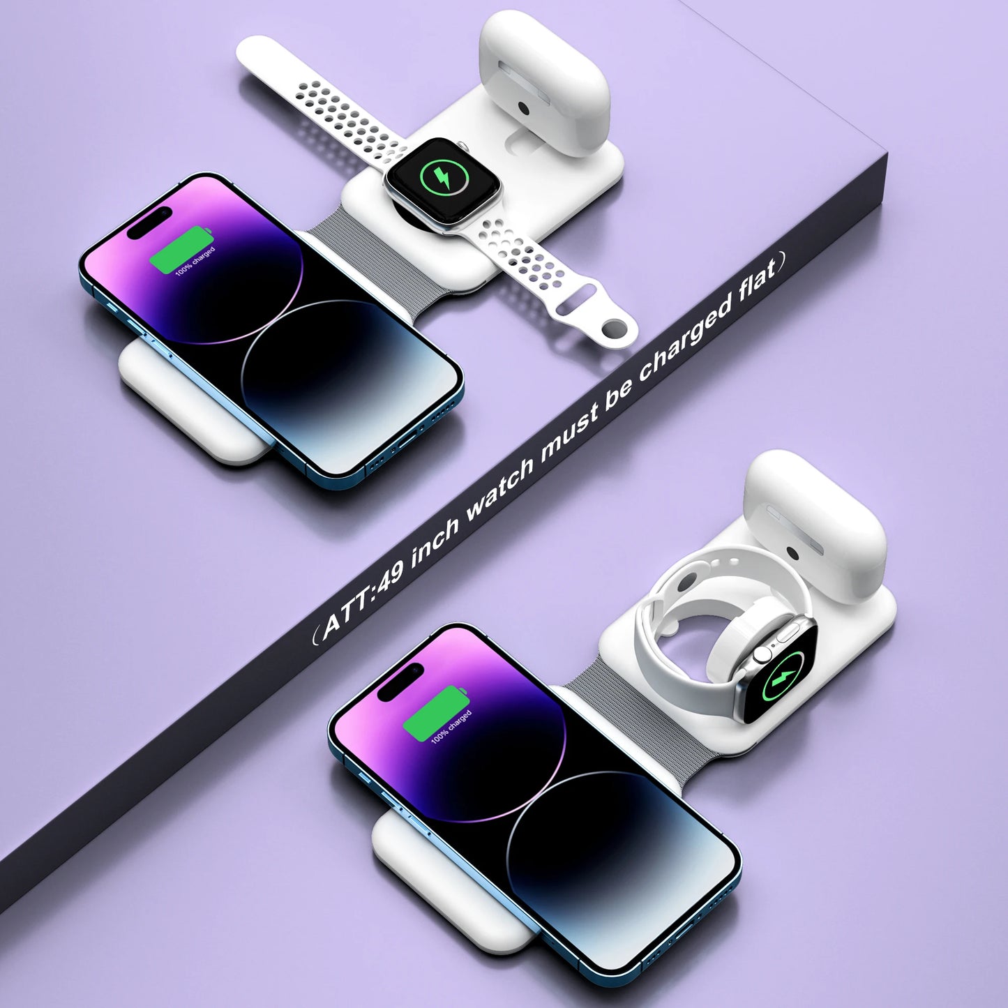 3 in 1 MacSafe Wireless Charger Station Induction Fast Qi 15W Original For iPhone 14 13 12 Pro Max Apple Watch Airpods Xiaomi