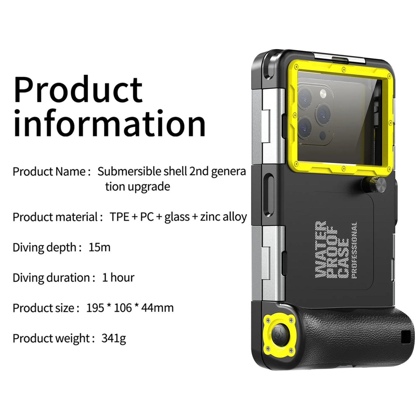 Shellbox Newly upgraded multicolor IP68 standard 15M/50ft diving/swimming photography professional diving waterproof Phone Case