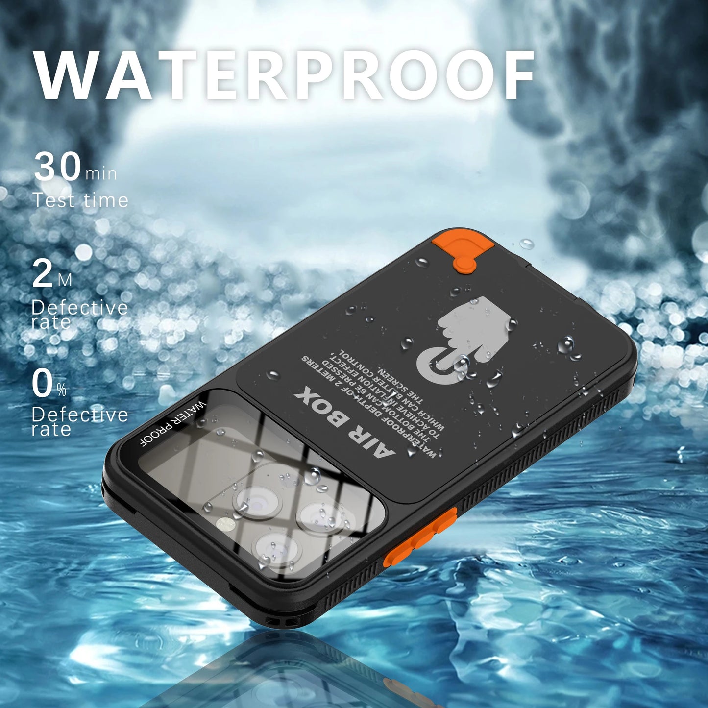 Shellbox Fashion Window Photography Underwater Touch Screen Suitable for iPhone 12 Pro 13 14 15 Max IP68 Waterproof Phone Case